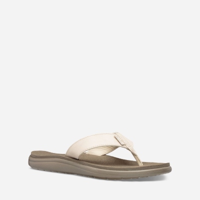 Teva Voya Leather Women's Flip Flops South Africa - MQP097138